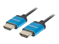 Lanberg - Premium High Speed - HDMI-kabel med Ethernet - HDMI hann til HDMI hann - 50 cm - svart - 4K-støtte, 1080p-støtte
