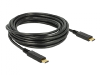 Delock - USB-kabel - USB-C (hann) til USB-C (hann) - USB 2.0 - 3 A - 4 m - svart