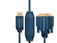 ClickTronic 70728, 1 m, DisplayPort, DVI-D, Gull, Blå, Kopper