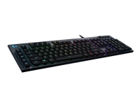 Logitech G815 LIGHTSYNC RGB Mechanical Gaming Keyboard - GL Tactile - Tastatur - bakgrunnsbelyst - USB - Nordisk - tastsvitsj: GL Tactile - svart