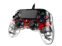 NACON PS4OFCPADCLRED, Gamepad, PlayStation 4, Del-knapp, Analog/digital, Rød, Koblet med ledninger (ikke trådløs)