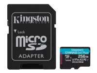 Kingston - Flashminnekort (microSDXC til SD-adapter inkludert) - 256 GB - A2 / Video Class V30 / UHS-I U3 / Class10 - microSDXC UHS-I