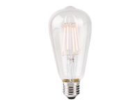 Nedis - LED-filamentlyspære - form: ST64 - klar finish - E27 - 5 W (ekvivalent 40 W) - klasse F - varmt hvitt lys - 2700 K - blank
