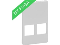 LAURITZ KNUDSEN Afdækning for FUGA T3 2x Systimax 1,5 modul dataudtag, leveres uden konnektor, farve: lysegrå