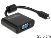 Delock - Videokonverter - HDMI - VGA - svart - løsvekt