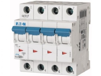 EATON Automatsikring, 4 Polet, 20A, C-Karakteristik, 6 kA, 230 V, bredde 4 moduler