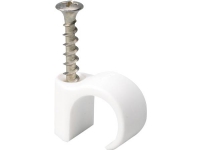 SCHNEIDER ELECTRIC Skrueclips TCS-C3 hvid Til 18-22mm kabler med Phillips® PH2 krydskærv - (50 stk.)