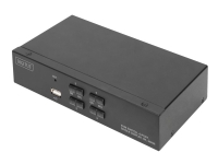 DIGITUS DS-12880 - KVM / lyd / USB-svitsj - 4 x KVM port(s) - 1 lokalbruker - stasjonær