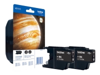 Brother LC1240 Twin-Pack - 2-pack - svart - original - blister med lyd-/elektromagnetisk alarm - blekkpatron - for Brother DCP-J525, J725, J925, MFC-J430, J5910, J625, J6510, J6710, J6910, J825