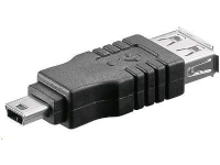 Adapter USB PremiumCord USB A - USB mini (5pin) Black (kur-9)