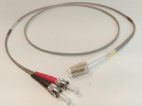 OPTIFAB Patchkabel LC-ST 62,5/125 OM1 multimode, duplex, længde: 1,0 meter, farve: grå med LSZH kappe.