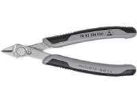 Knipex 78 03 125 ESD, Sidekutter, Rustfritt stål, Stål, Plast, Sort, Grå, 12,5 cm, 55 g