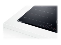 Bosch Serie 6 PXE651FC1E - Induksjonskomfyrtopp - 4 plater - Nisje - bredde: 56 cm - dybde: 49 cm - svart - med avfasete sider, - med avfaset front - svart