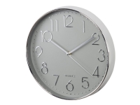 Hama Elegance - Klokke - kvarts - veggmonterbar - 30 cm - grå - ramme: sølv
