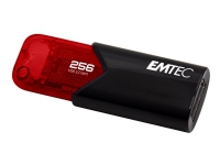 EMTEC B110 Click Easy 3.2 - USB-flashstasjon - 256 GB - USB 3.2 Gen 2 - rød