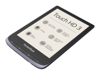 PocketBook Touch HD 3 - eBook-leser - 16 GB - 6 monokrom E Ink Carta (1072 x 1448) - berøringsskjerm - Bluetooth, Wi-Fi - metallgrå