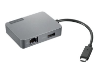 Lenovo USB-C Travel Gen2 - Hub - 1 x VGA + 1 x HDMI + 1 x 1Gb Ethernet + 1 x SuperSpeed USB - stasjonær - for K14 Gen 1 Legion 5 Pro 16 ThinkPad L14 Gen 3 L15 Gen 3 X1 Carbon Gen 10 X1 Yoga Gen 7