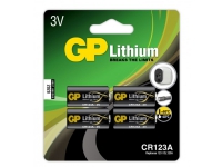 GP Batteries Lithium CR 123A, Engangsbatteri, CR123A, Lithium-Manganese Dioxide (LiMnO2), 3 V, 4 stykker, Sort