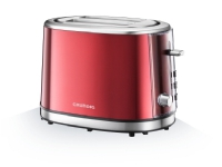 Grundig Red Sense TA 6330 - Brødrister - 2 skive - 2 Spor - metallisk rød / rustfritt stål