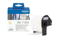 Brother DK11234 - Papir - selv-adhesiv - svart på hvitt - 60 x 86 mm 260 etikett(er) (1 rull(er) x 260) stanseskårne etiketter - for Brother QL-1100, QL-1110NWB, QL-600B, QL-600G, QL-600R, QL-800, QL-810W, QL-820NWB