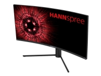 Hannspree HG342PCB - LED-skjerm - kurvet - 34 - 3440 x 1440 UWQHD @ 144 Hz - VA - 350 cd/m² - 3000:1 - HDR400 - 1 ms - 2xHDMI, DisplayPort - høyttalere - med gaming mouse pad