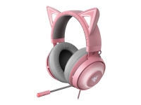 Razer Kraken Kitty - Hodesett - full størrelse - kablet - USB - lydisolerende - kvartsrosa