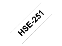 Brother HSe-251 - Svart på hvitt - Rull (2,4 cm x 1,5 m) 1 rull(er) slange - for P-Touch PT-D800, E500, E550, E800, H500, P700, P750, P900, P950 P-Touch EDGE PT-P750