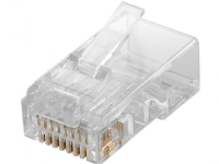 Goobay 93828, RJ45, Gjennomsiktig, Hankjønn, Rett, Cat6, U/UTP (UTP)