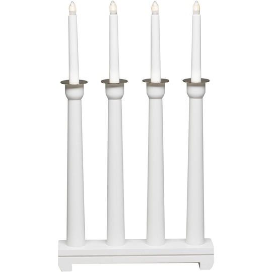 Konstsmide 3975-210 4 ljus trä vit