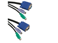 ICIDU - Tastatur / video / musekabel (KVM) - PS/2, HD-15 (VGA) (hann) til PS/2, HD-15 (VGA) - 1.8 m - svart