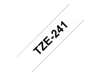 Brother TZe-241 - Standardklebemiddel - svart på hvitt - Rull (1,8 cm x 8 m) 1 cassette(s) laminert teip - for Brother PT-D600 P-Touch PT-1880, D450, E550, E800, P900, P950 P-Touch Cube Plus PT-P710