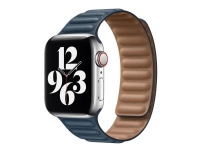 Apple 40mm Leather Link - Klokkestropp for smart armbåndsur - M/L-størrelse - baltisk blå - for Watch (38 mm, 40 mm, 41 mm)