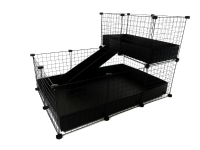 C&C Modulært bur 3x2 + Loft 2x1+ sort rampe