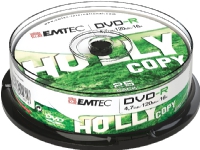 EMTEC - 25 x DVD-R - 4.7 GB (120 min) 16x - sølv - spindel