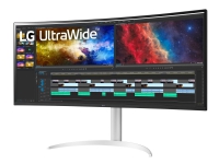 LG 38WP85C-W - LED-skjerm - kurvet - 38 (37.5 synlig) - 3840 x 1600 UWQHD+ @ 60 Hz - IPS - 300 cd/m² - 1000:1 - HDR10 - 5 ms - 2xHDMI, DisplayPort, USB-C - høyttalere