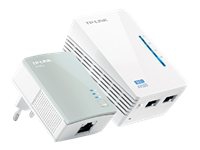TP-Link TL-WPA4220KIT AV500 WiFi Powerline Extender - Starter Kit - strømlinjeadaptersett - HomePlug AV (HPAV) - 802.11b/g/n - veggpluggbar