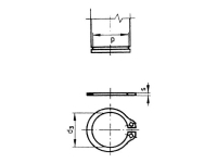TOOLCRAFT 9 D471 194748 Sikringsringe Indvendig diameter: 8.4 mm DIN 471 Fjederstål 100 stk