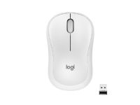 Logitech M220 Silent - Mus - høyre- og venstrehåndet - optisk - 3 knapper - trådløs - 2.4 GHz - USB trådløs mottaker - hvit