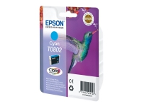 Epson T0802 - Cyan - original - blære med RF/lyd-alarm - blekkpatron - for Stylus Photo P50, PX650, PX660, PX700, PX710, PX720, PX730, PX800, PX810, PX820, PX830
