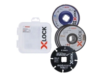 Bosch X-LOCK - Cutting and grinding disc set - for tre, metall, plast - 5 deler - 125 mm