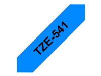 Brother TZe-541 - Standardklebemiddel - sort på blått - Rull (1,8 cm x 8 m) 1 cassette(s) laminert teip - for Brother PT-D600 P-Touch PT-1880, D450, D800, E550, E800, P900, P950 P-Touch EDGE PT-P750