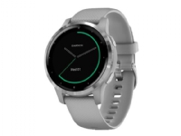 Garmin vívoactive 4S - 40 mm - pulvergrå - sportsur med bånd - silikon - pulvergrå - håndleddstørrelse: 110-175 mm - display 1.1 - Bluetooth, Wi-Fi, NFC, ANT+ - 40 g