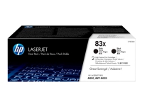 HP 83X - 2-pack - Høy ytelse - svart - original - LaserJet - tonerpatron (CF283X) - for LaserJet Pro M201d, M201dw, M201n, MFP M225dn, MFP M225dw