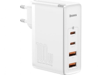 Baseus charger Baseus charger GaN2 Pro, 2x USB + 2x USB-C, 100W, EU (white)