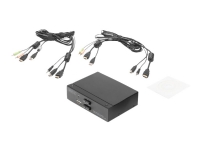 DIGITUS DS-12870 - KVM / lyd / USB-svitsj - 2 x KVM/lyd/USB - 1 lokalbruker - stasjonær