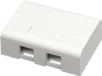 LAURITZ KNUDSEN Montageboks Softline 1½ modul For 2 stk. Actassi® konnektor Farve: hvid