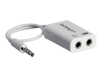 StarTech.com 4 Position Microphone and Headphone Splitter 3.5 mm 4 Pin / 4 Pole Mic and Audio Combo Splitter Cable (MUYHSMFFADW) - Hodetelefonsplitter - ministereojakk hunn til 4-polsminijakk hann - 15.25 cm - hvit - for P/N: MUHSMF2M