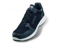 Uvex 65962, Unisex, Voksen, Vernejoggesko, Svart, Hvit, ESD, S3, SRC, Lisselukking