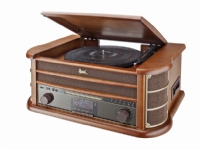 Dual NR 50 DAB, Beltedrevet platespiller, Automatisk, Sort, Brun, 33,45,78 RPM, Digitalt, Utvendig