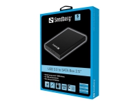 Sandberg USB 3.0 to SATA Box 2.5 - Drevkabinett - 2.5 - 1 Kanal - SATA - USB 3.0